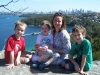 Sydney Harbour with mum and my brothers